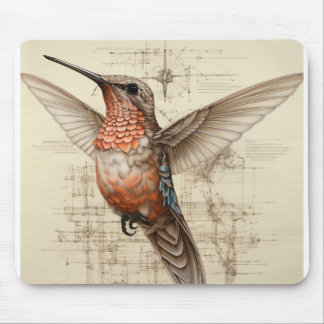 Farbenfrohe Hummingbird Mousepad