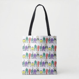 Farbenfrohe Hunde-Hintern-Muster Tasche