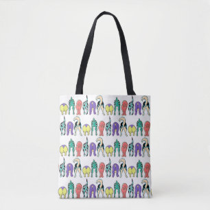 Farbenfrohe Hunde-Hintern-Muster Tasche