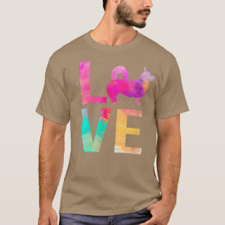 Farbenfrohe Hunde Mama Geschenke Pembroke Welsh Co T-Shirt