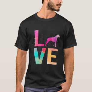 Farbenfrohe Hunde Mama gibt Rhodesian Ridgeback T-Shirt