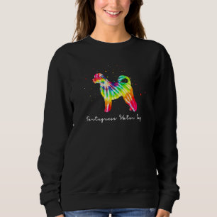 Farbenfrohe Hunde Mama Portugiesischer Wasserhund Sweatshirt