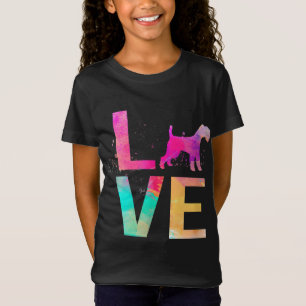 Farbenfrohe Hunde-Mama spendet weich überzogenes W T-Shirt