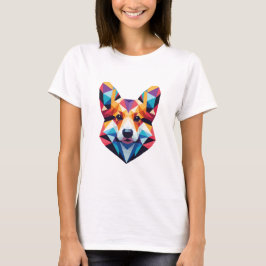 Farbenfrohe Hundegesicht T-Shirt