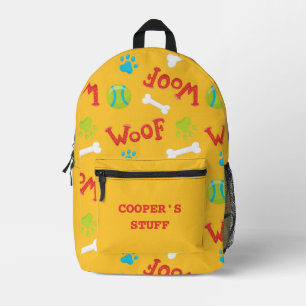 Farbenfrohe Hundepapierdrucke Bedruckter Rucksack