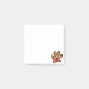 Farbenfrohe Hündin Lover Zeichnend Wasserfarbe Post-it Klebezettel