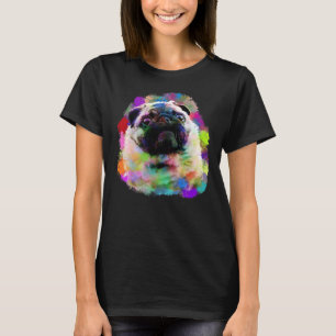 Farbenfrohe Hündin Pitbull Terrier Puppy Splash T-Shirt