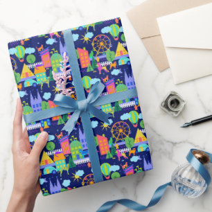 Farbenfrohe Hündin und Katze Geschenkpapier