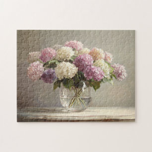 Farbenfrohe Hydrangea Bouquet Stillleben