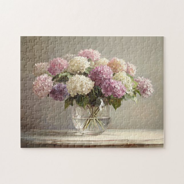 Farbenfrohe Hydrangea Bouquet Stillleben (Horizontal)