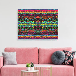 Farbenfrohe Hypnotic Voyage Geometric Art Pattern Leinwanddruck