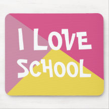 Farbenfrohe I Liebe School Girl Pink, benutzerdefi