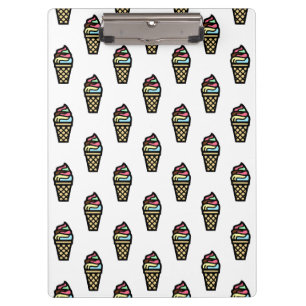 Farbenfrohe Ice Creme Muster Klemmbrett