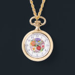 Farbenfrohe Imitate bestickt mit floralen Stilfrau Armbanduhr<br><div class="desc">Farbenfrohe Imitate Stickereien Floral Stilvolle Frauen Uhren mit einem modernen,  bunten Imitat Stickerei Blumenmuster in Rosa,  lila,  Orange und Rot auf einem pastellgrünen Hintergrund. Erstellt von Evco Studio www.zazzle.com/store/evcostudio</div>