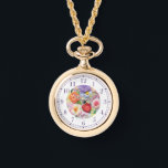 Farbenfrohe Imitate bestickt mit floralen Stilfrau Armbanduhr<br><div class="desc">Farbenfrohe Imitate Stickereien Floral Stilvolle Frauen Uhren mit einem modernen,  bunten Imitat Stickerei Blumenmuster in Rosa,  lila,  Orange und Rot auf einem pastellgrünen Hintergrund. Erstellt von Evco Studio www.zazzle.com/store/evcostudio</div>