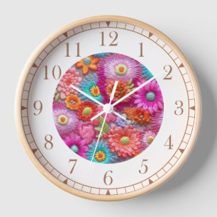 Farbenfrohe Imitate bestickt mit floraler Elegant Uhr