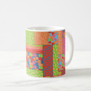 Farbenfrohe Imitate Muster der Sommerkulturen Kaffeetasse