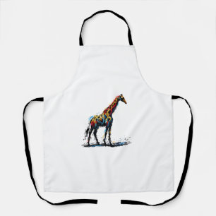 Farbenfrohe Impressionismus Stil Tier Lover Giraff Schürze