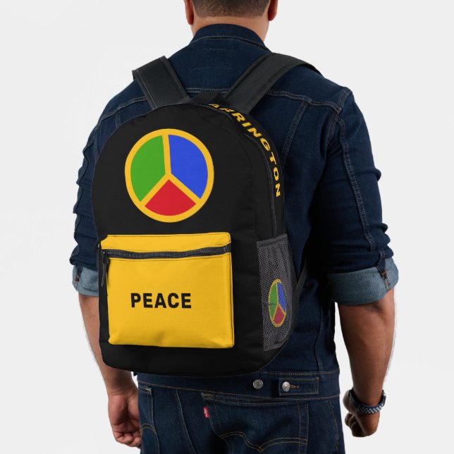 Farbenfrohe Individuelle Name Bedruckter Rucksack (Insitu (Modell))
