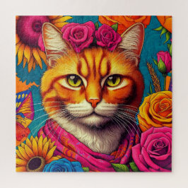 Farbenfrohe Ingwer Katzenpuzzle!