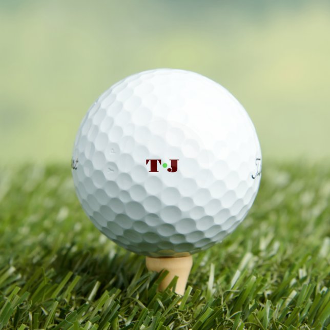 Farbenfrohe, initialisierte Mit Monogramm Golfbäll Golfball (Insitu T-Shirt)
