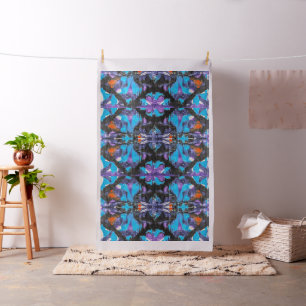 Farbenfrohe interessante abstrakte Design-Blues Bl Stoff