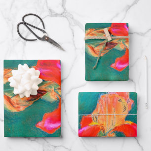 Farbenfrohe Iris-Blume Geschenkpapier Set