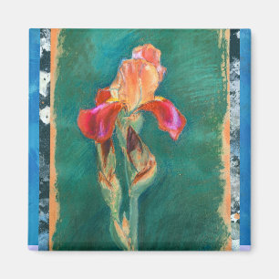 Farbenfrohe Iris-Blume Magnet