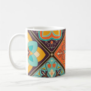 Farbenfrohe islamisch inspirierte Patchwork-Kachel Kaffeetasse