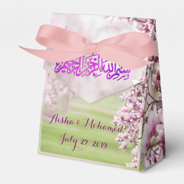 Farbenfrohe islamische Hochzeit Geschenkschachtel (Vorderseite)