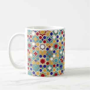 Farbenfrohe islamische Mosaike, nahtloses Muster Kaffeetasse