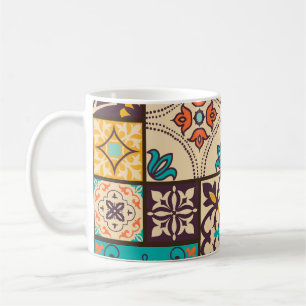 Farbenfrohe islamische Patchwork: Vintage Tile. Kaffeetasse