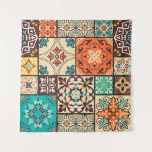 Farbenfrohe islamische Patchwork: Vintage Tile. Wandteppich