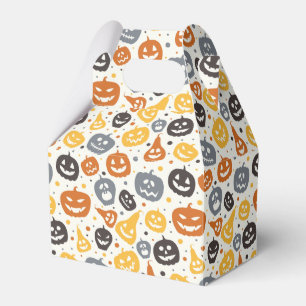 Farbenfrohe Jack-O'-Lantern-Gesichtsmuster Geschenkschachtel