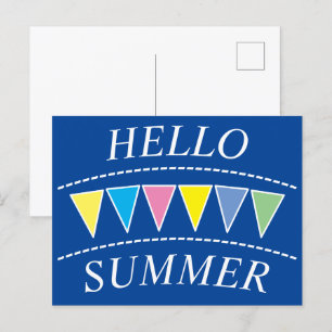 Farbenfrohe Jagd Hallo Sumer Postkarte