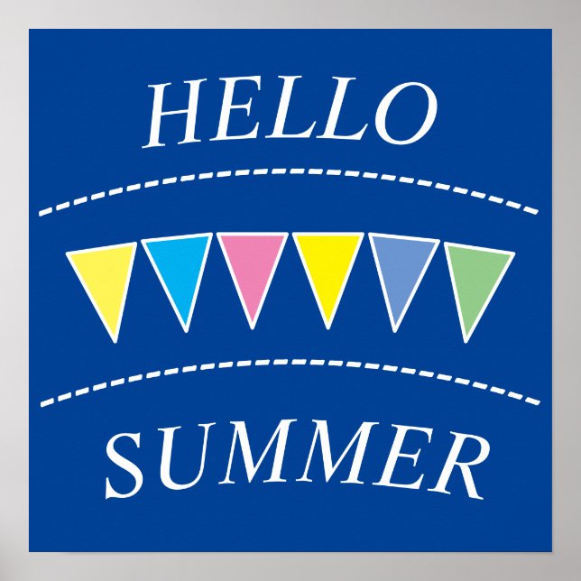 Farbenfrohe Jagd Sommer Poster (Vorne)
