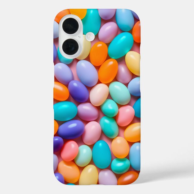 Farbenfrohe Jelly Bean Art iPhone Case (Rückseite)