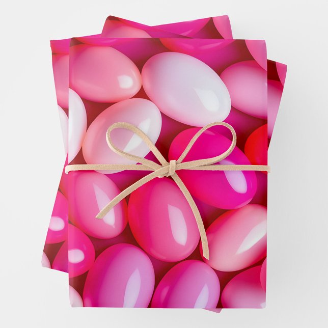 Farbenfrohe Jelly Bean Art Wrapping Paper Sheets Geschenkpapier Set (Von Creator hochgeladen)