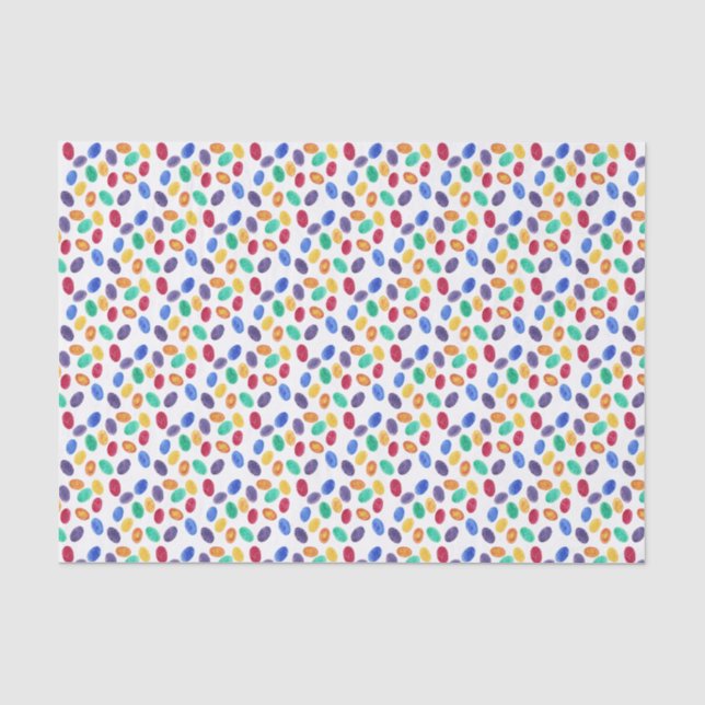 Farbenfrohe Jelly Beans für das Osterteppichpapier Seidenpapier (Vorderseite)