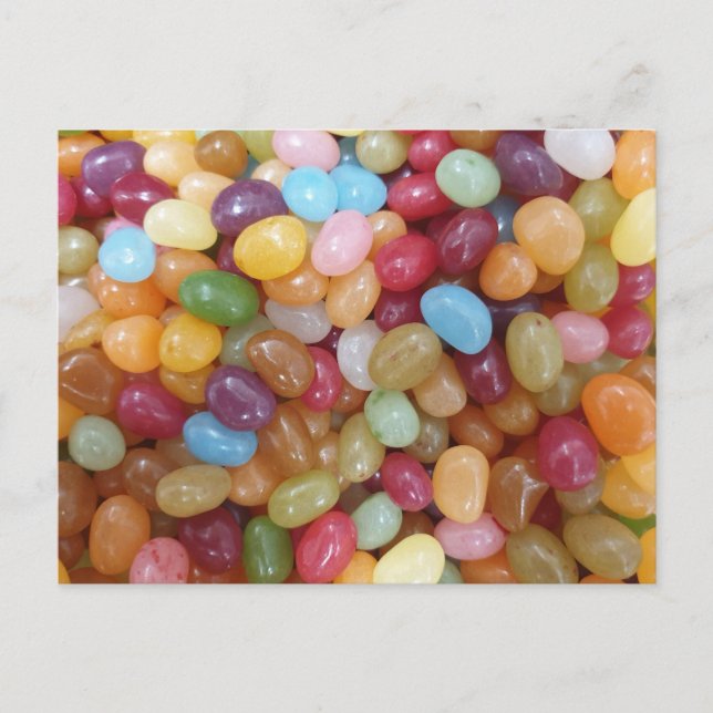 Farbenfrohe Jelly Beans Postkarte (Vorderseite)