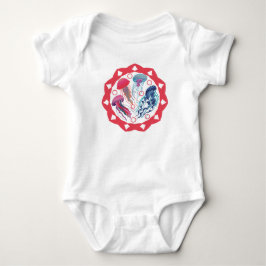 Farbenfrohe Jelly-Fische Baby Strampler