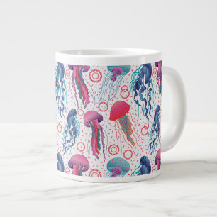 Farbenfrohe Jelly-Fische Jumbo-Tasse