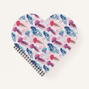 Farbenfrohe Jelly-Fische Notizbuch