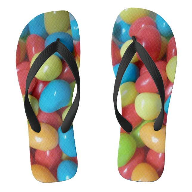 Farbenfrohe Jellybeans-Paare von Flip Flops (Fußbett)