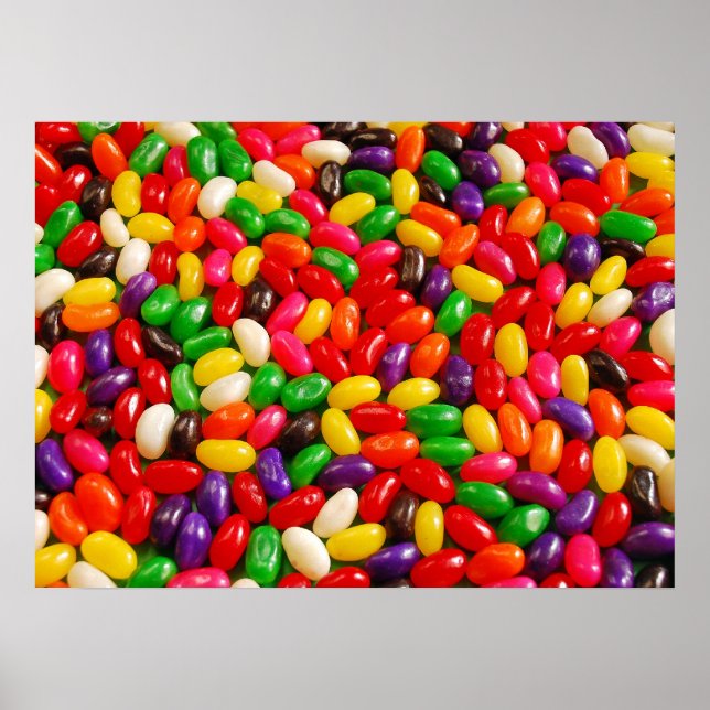 Farbenfrohe Jellybohnen, Bonbons drucken Poster (Vorne)