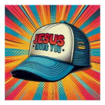 Farbenfrohe Jesus LKWer Mütze!