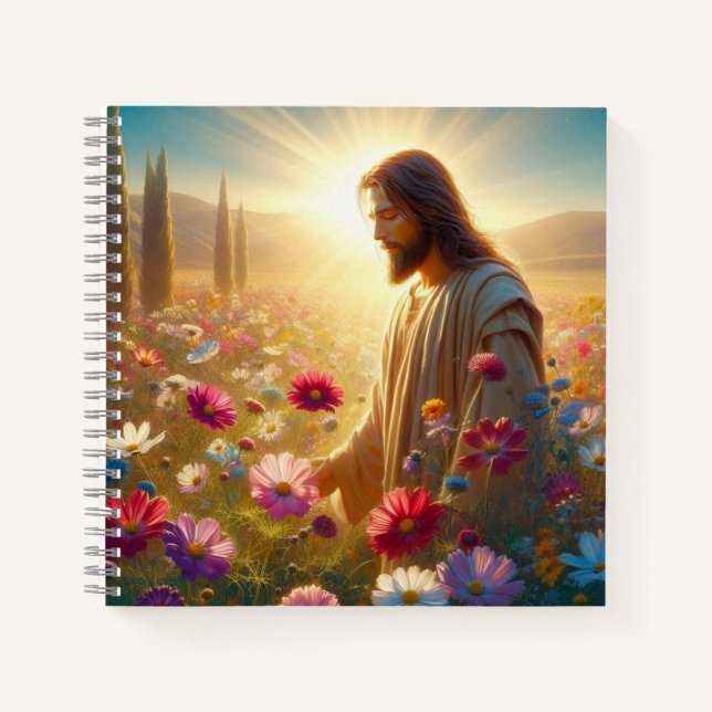 Farbenfrohe Jesus Notizbuch! Notizbuch (Vorderseite)