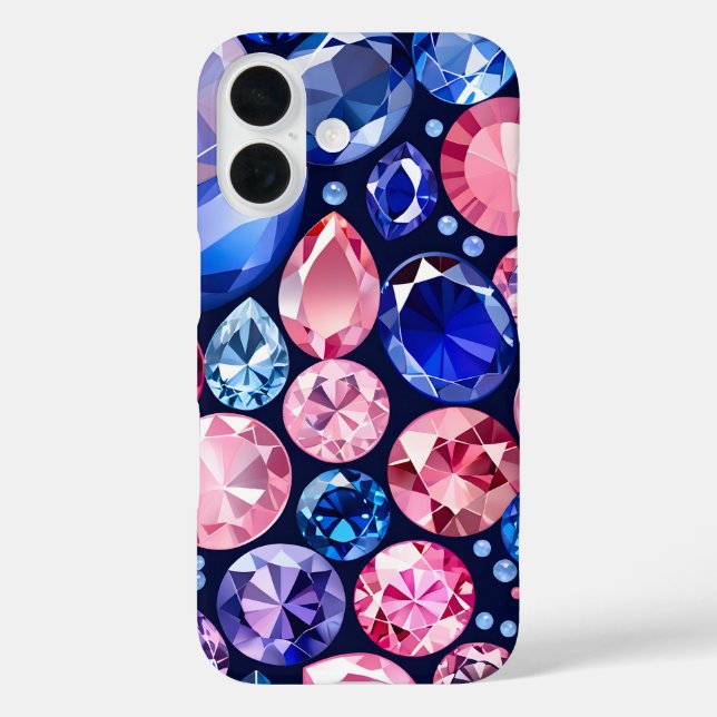Farbenfrohe Jewel Art iPhone Case (Rückseite)