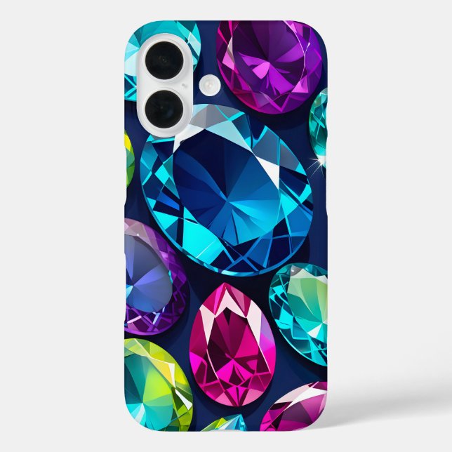 Farbenfrohe Jewel Art iPhone Case (Rückseite)