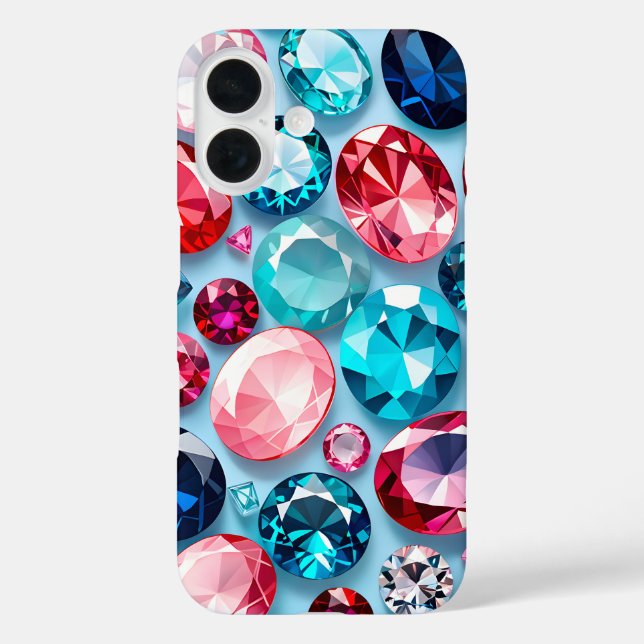 Farbenfrohe Jewel Art iPhone Case (Rückseite)